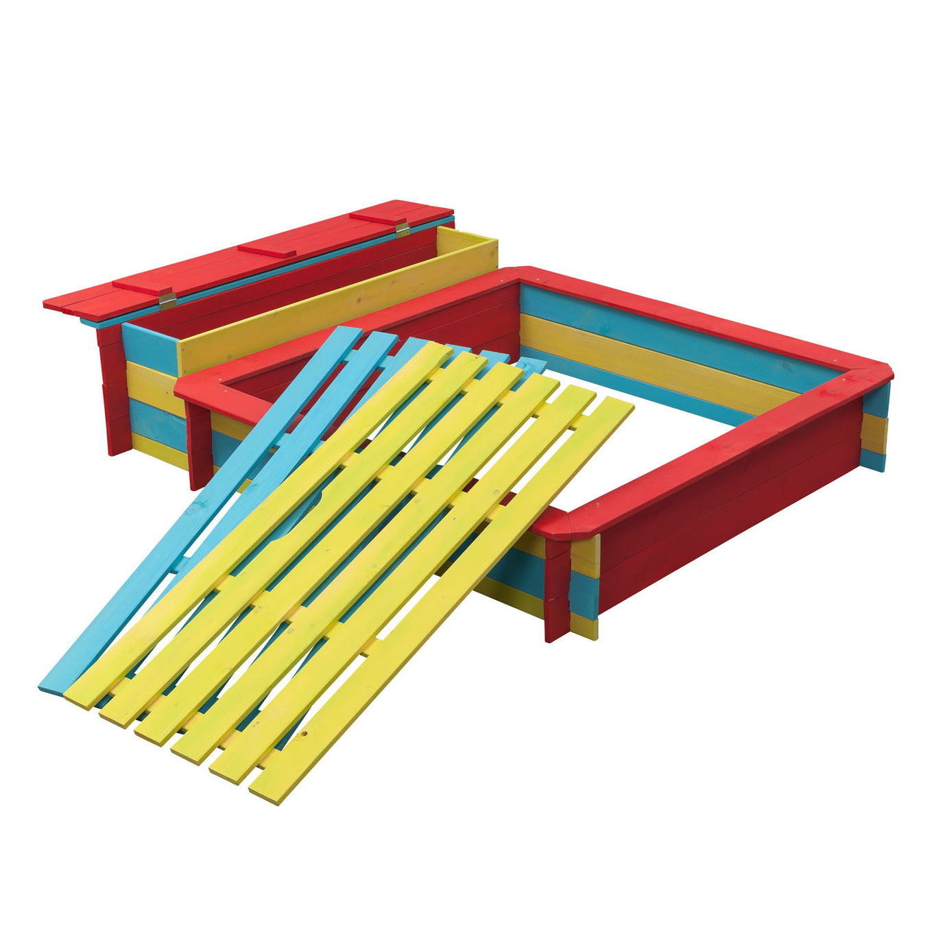 Swingking Houten Zandbak Gekleurd - Jade