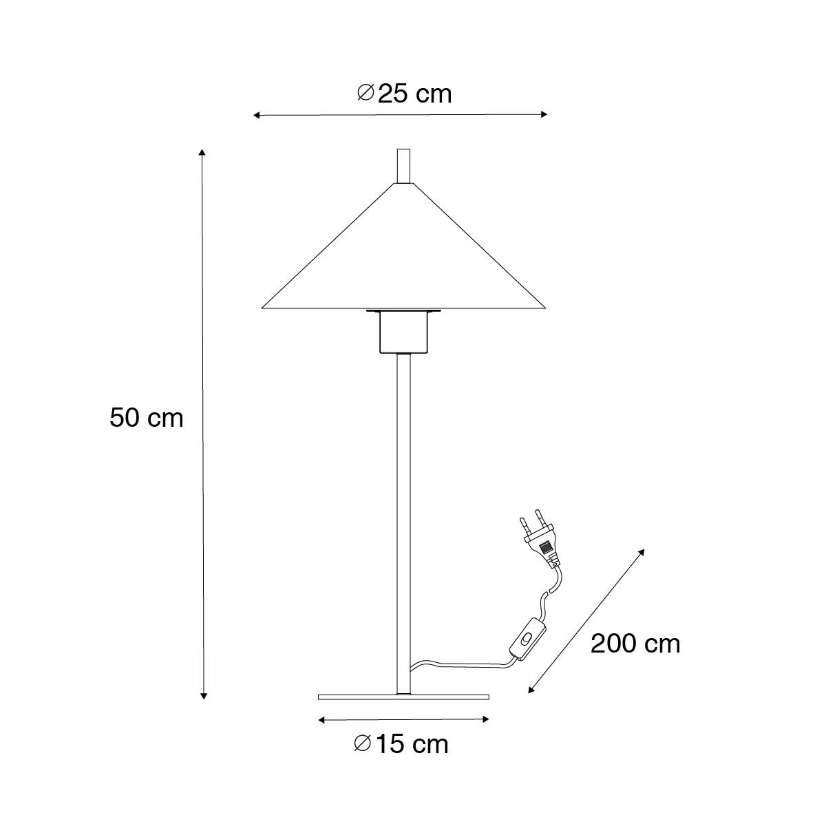 Design tafellamp geel - Triangolo