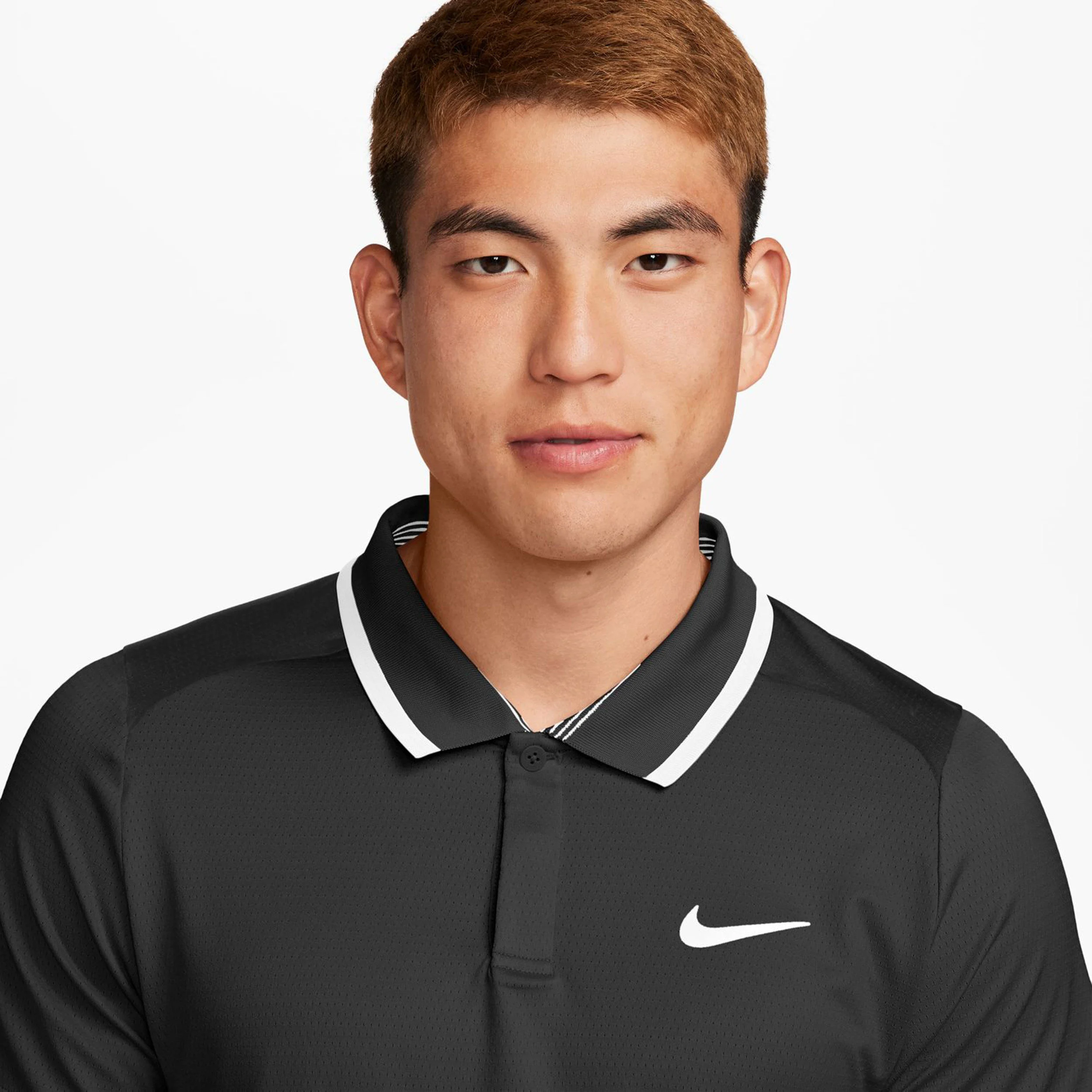 Nike Court Dri-Fit Advantage Polo Hommes - Noir , Blanc