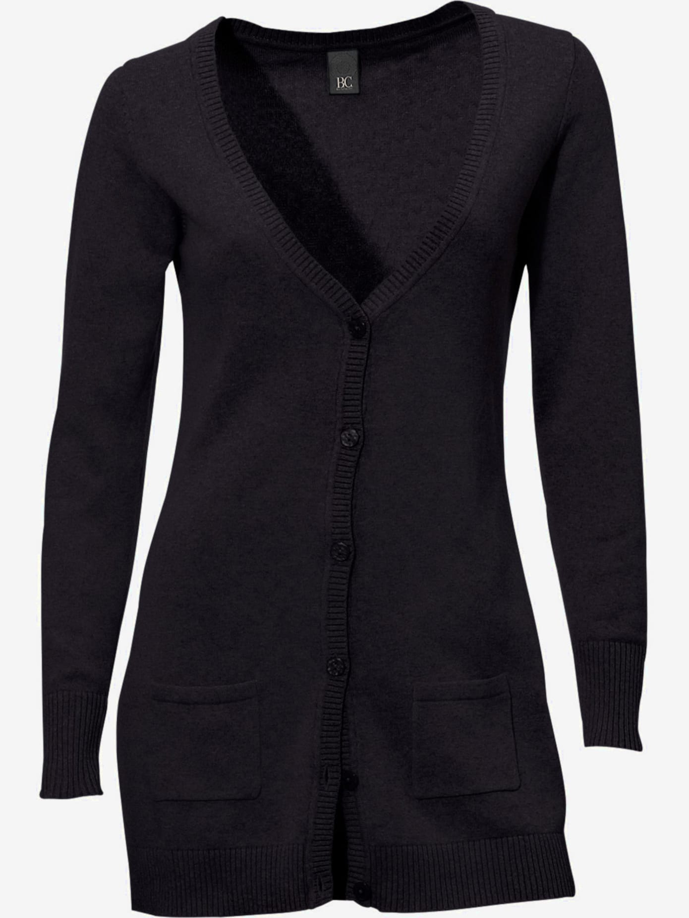Veste en tricot fin basique incontournable, détails côtelés tendance
