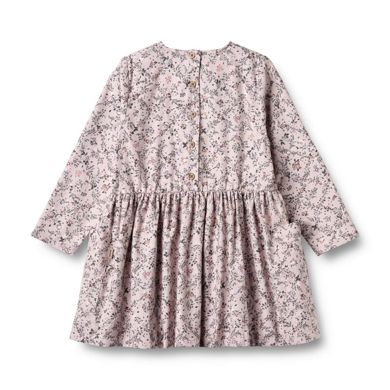 Dress Aima lilac checked flowers - Wheat - Rumpetroll