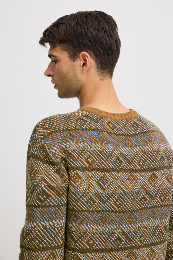 Casual Friday CFKLAES crew neck mulit knit Gothic olive