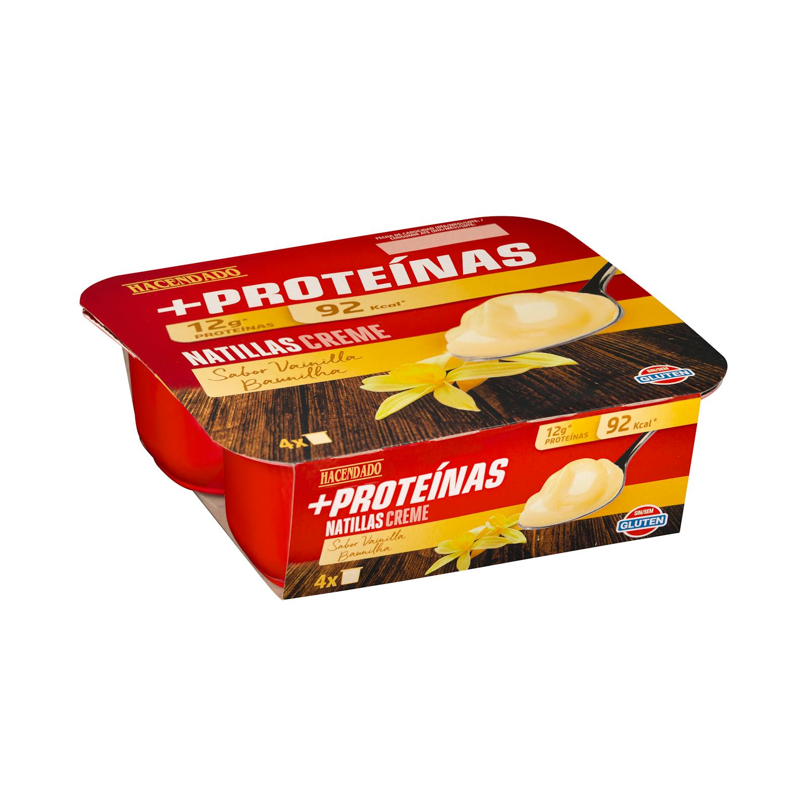 Hacendado Crème anglaise à la vanille + Protéines 12 g de protéines
