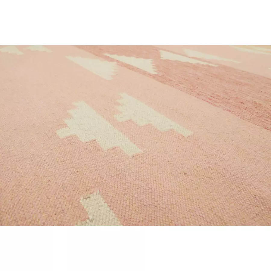 Green Looop Kelim Teppich Soleil rosa