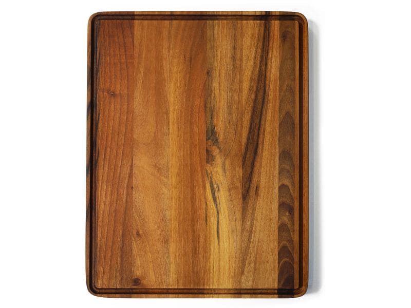 Kisag Schneidebrett Artisan XL, Schwarznuss Holzbrett für die Küche