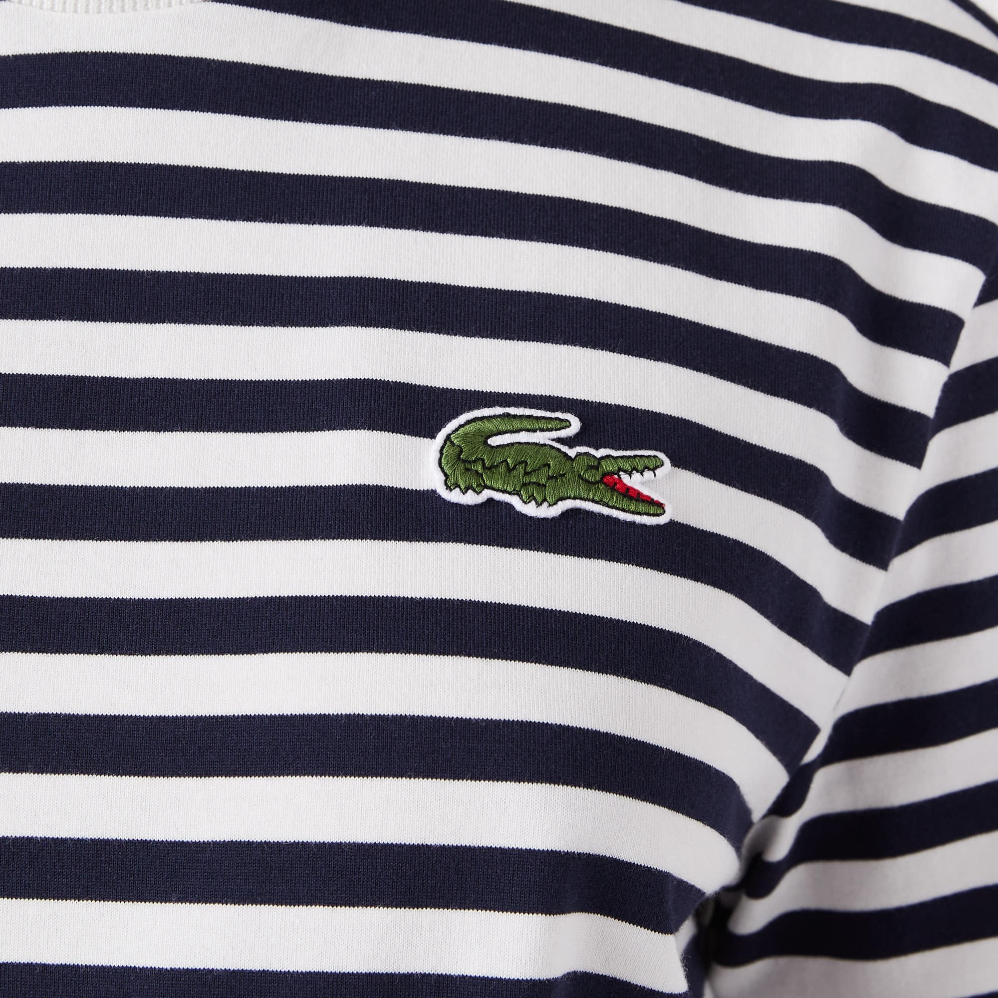 T-shirt femme loose fit Lacoste à rayures en jersey de coton T-Shirts - Bleu - Lacoste - Femme