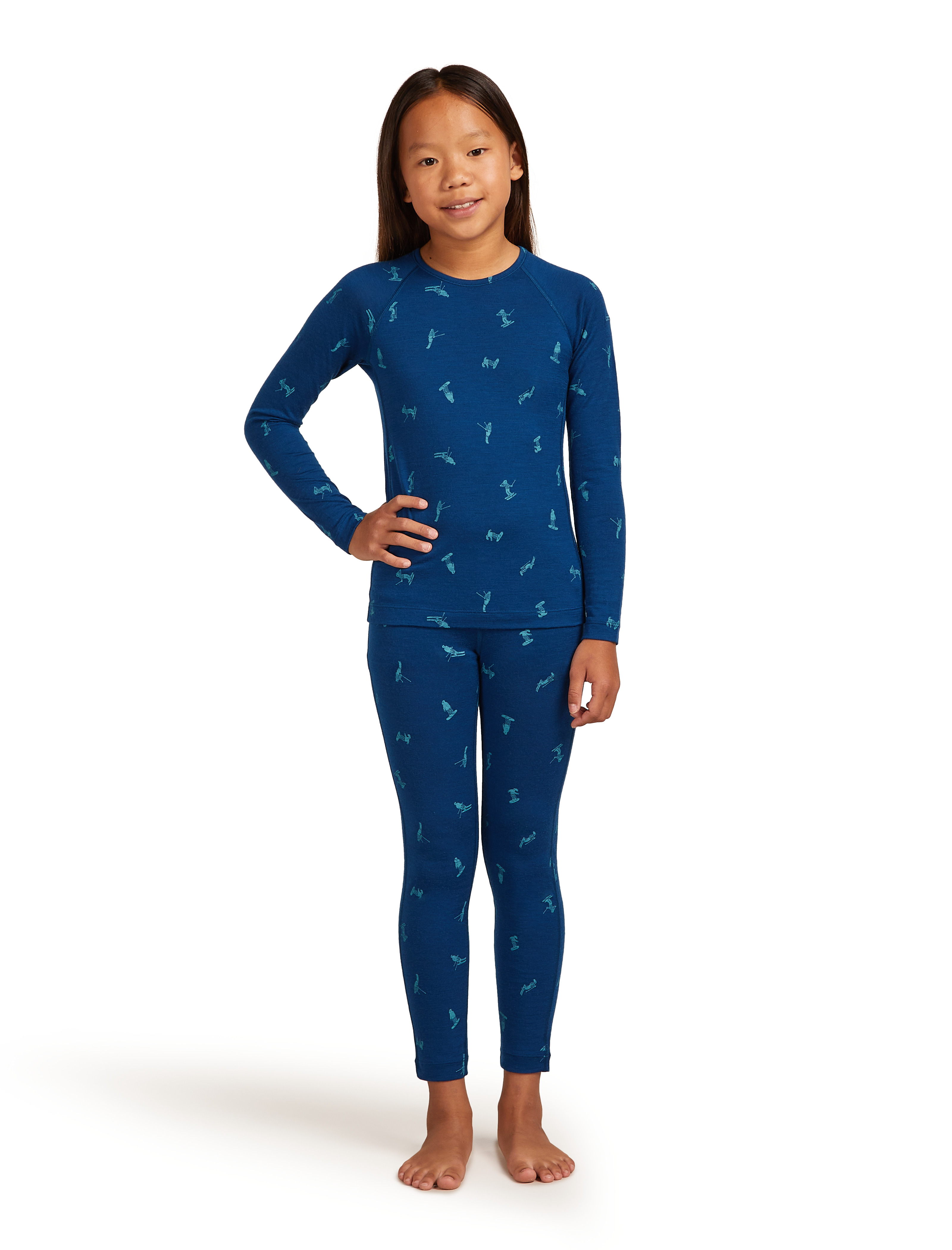 Kids Merino 200 Oasis LS Crewe Snow Day