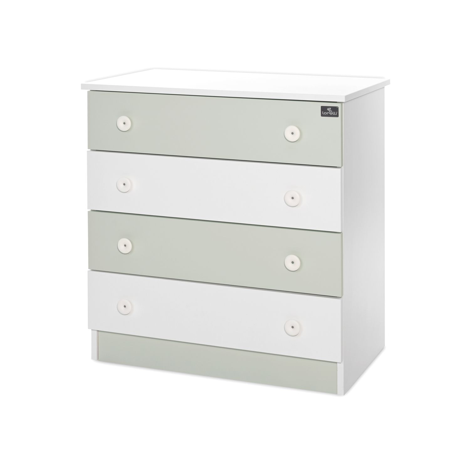 Lorelli Kommode Dresser 81 x 50 x 86 cm, 4 große Schubladen, schnelle Montage grün
