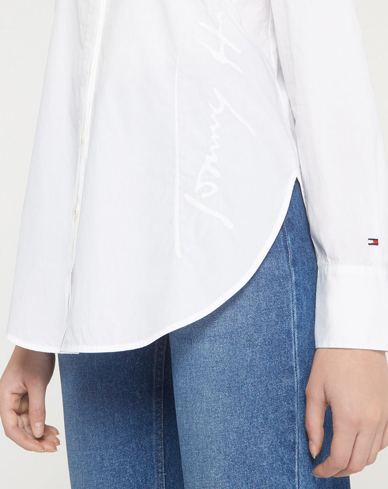 Tommy Hilfiger Chemise Regular Girlfriend blanche