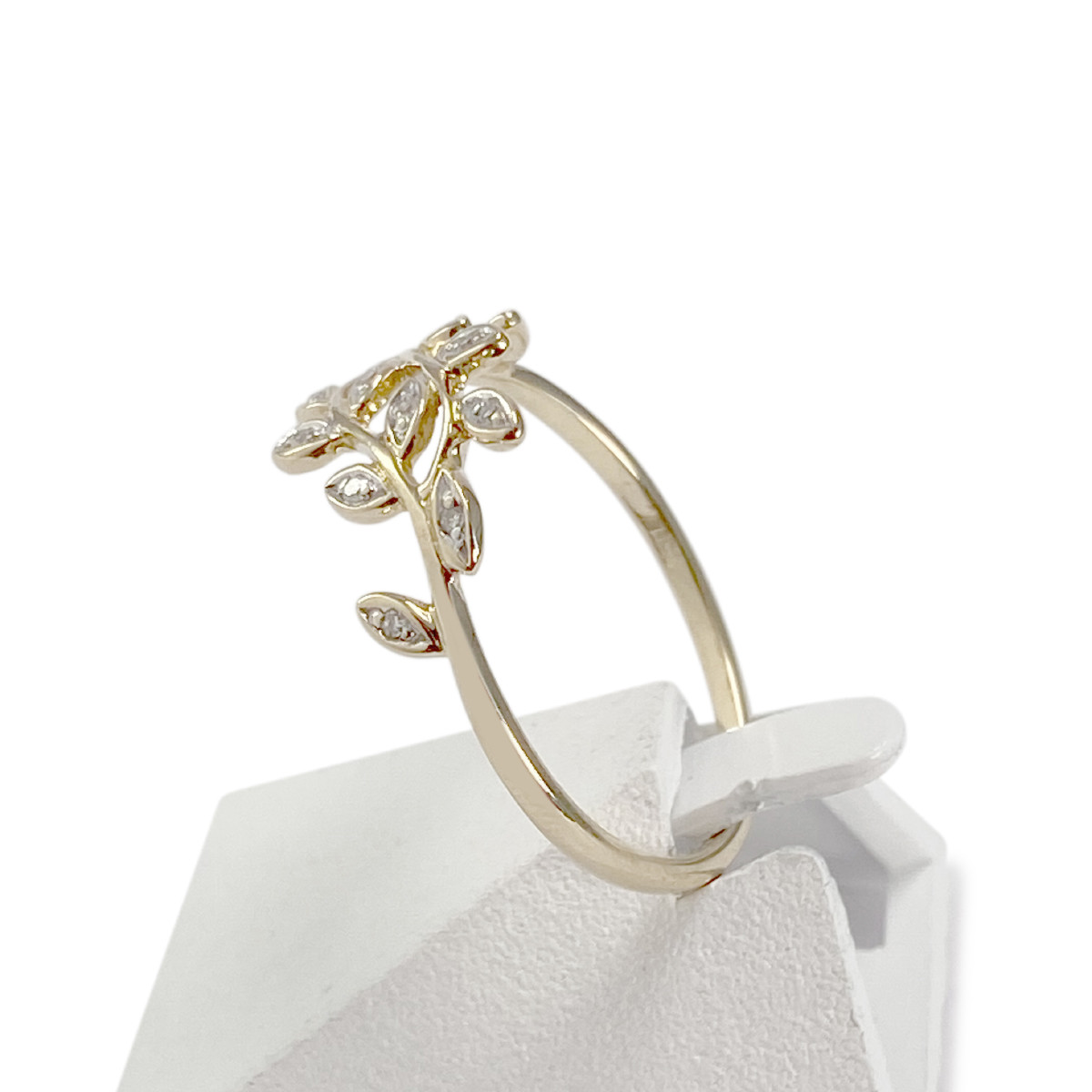 Bague d'occasion or 750 jaune et rhodié diamants