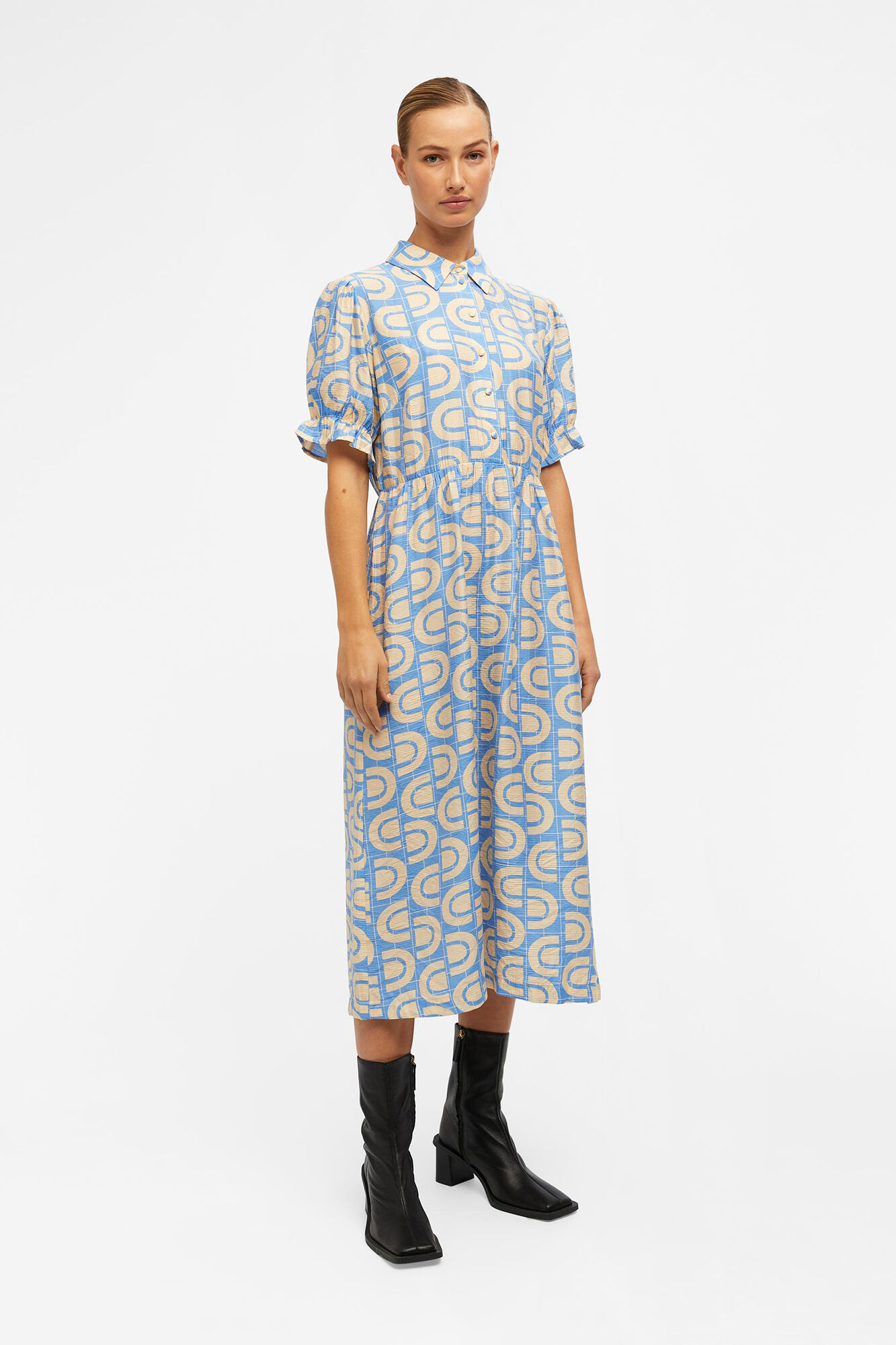 Vestido midi Ecovero - Azul