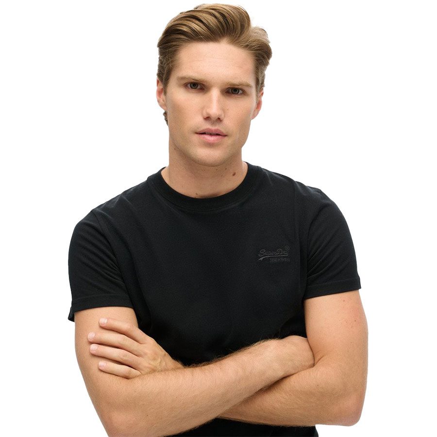 Superdry Essential Logo EMB T-Shirt Herren schwarz