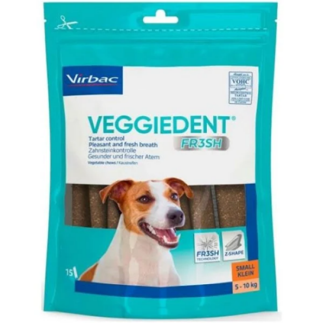 VeggieDent Fresh Virbac : Lamelles dentaires anti-plaque