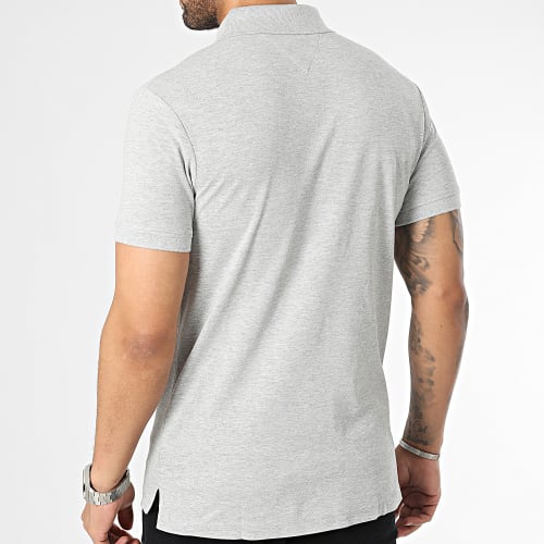 Polo Manches Courtes Chest Colourblock Slim 0766 Gris Chiné