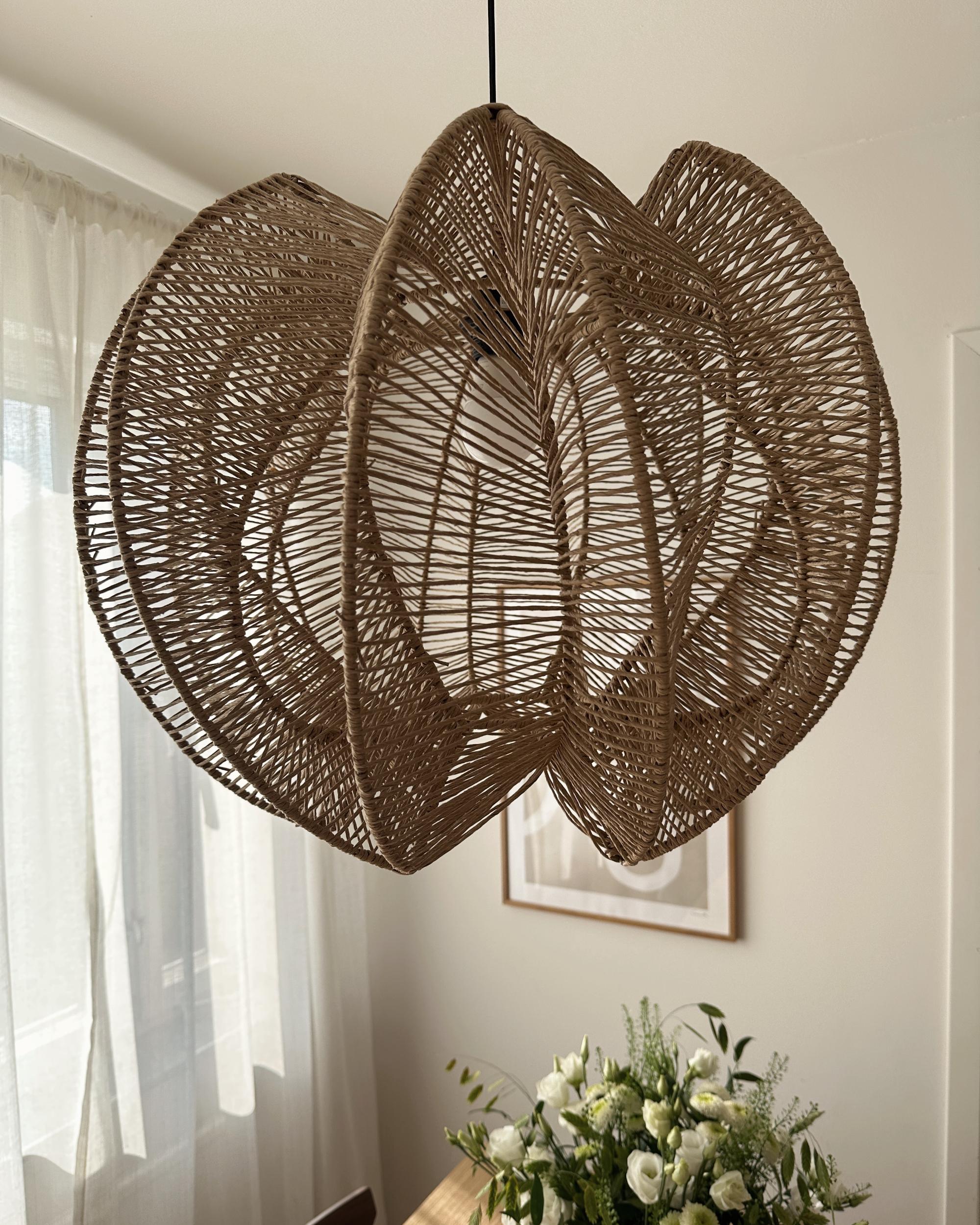 Hanglamp MANINGA Papierkoord Lichtbruin
