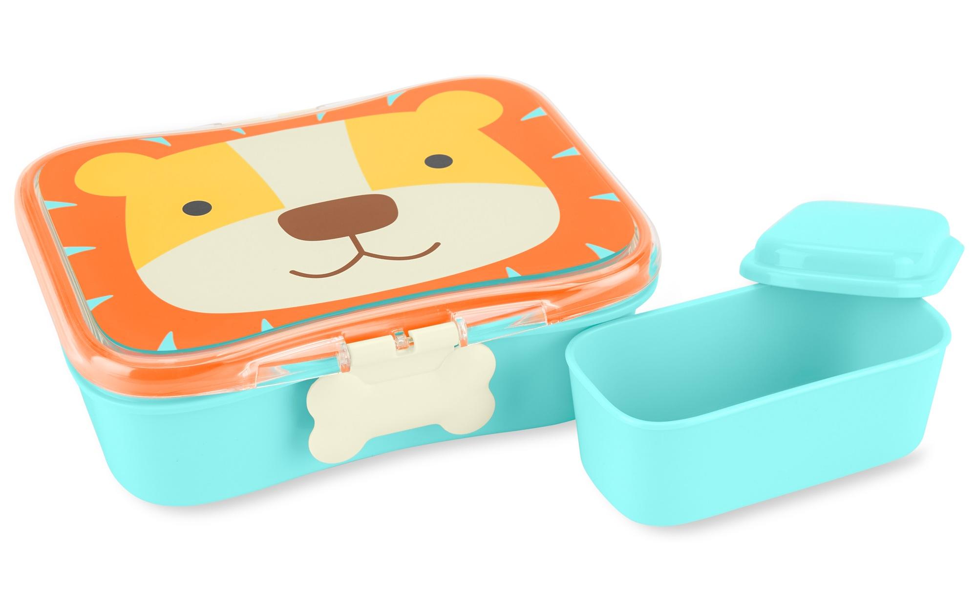 Zoo Lunchbox Löwe Hellblau/OrangeZnünibox für Kinder