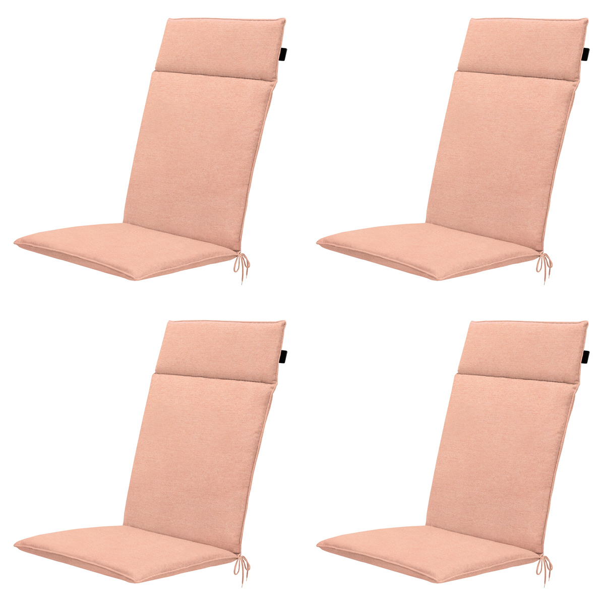Madison Napels salmone Tuinstoelkussen - Set van 4