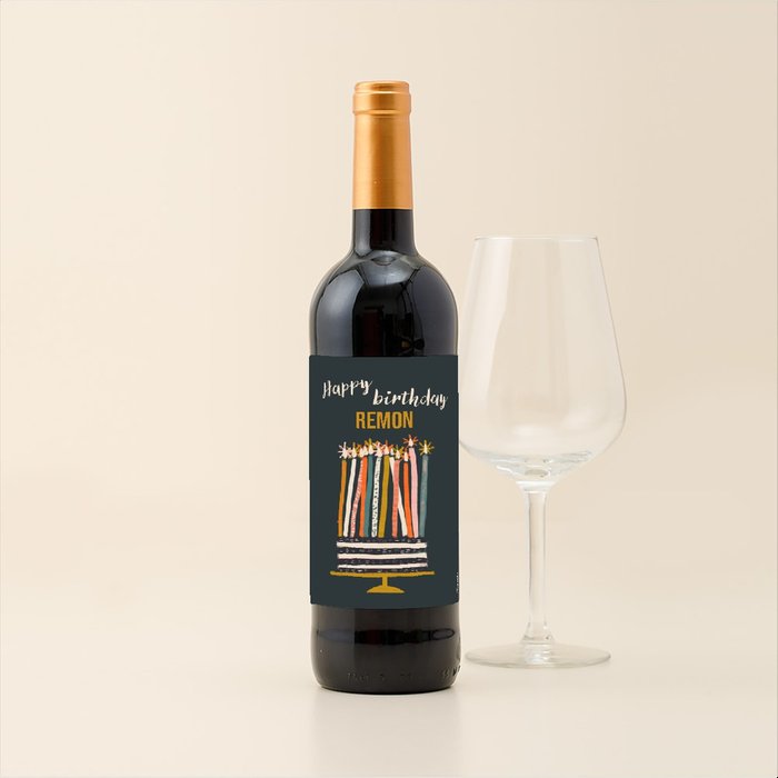 Condado Real | Tempranillo Tinto | Birthday met eigen naam | 750 ml