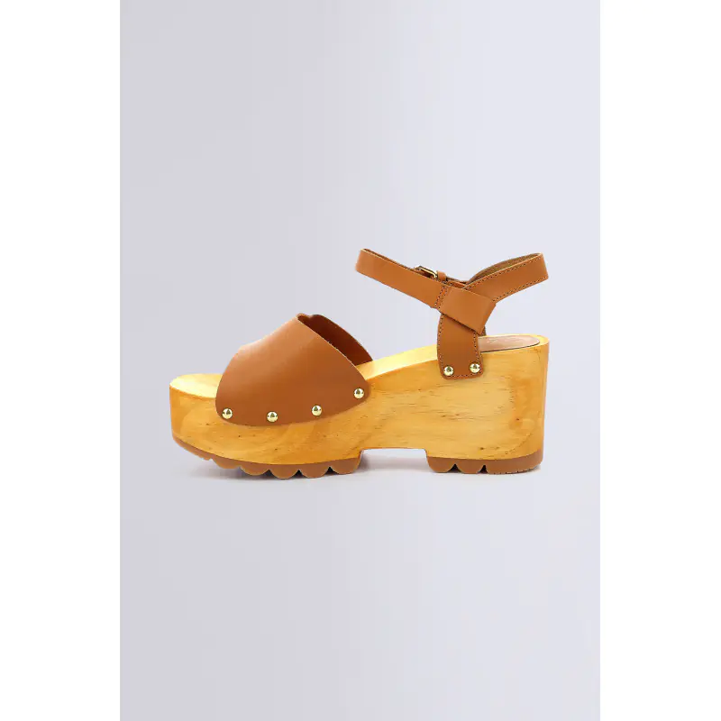 KICK WEDGE WISE CAMEL SANDALES Cuir Femme