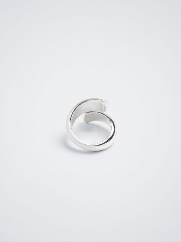 Anillo En Espiral Plateado - Plateado