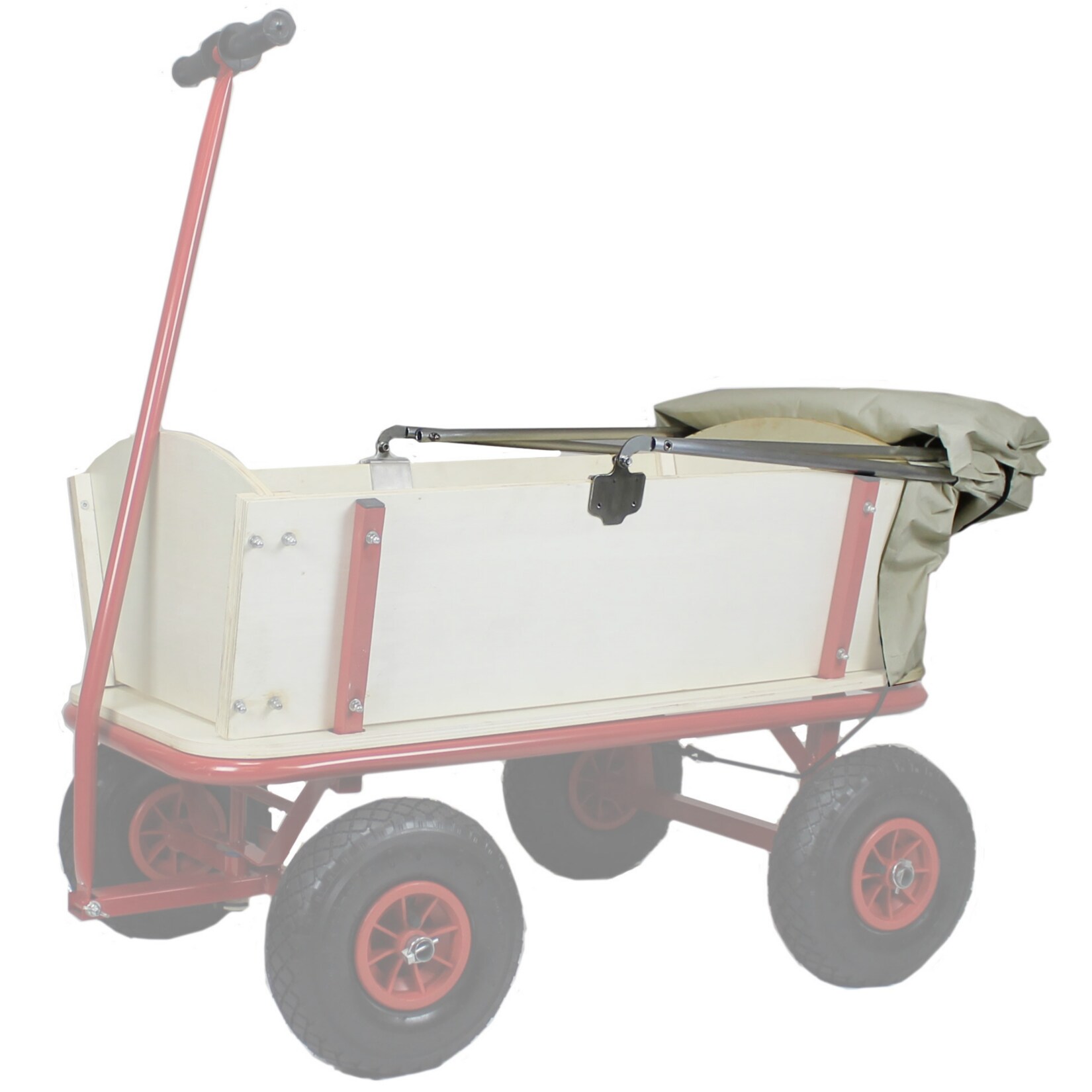 Beachtrekker Style, Holz, Faltverdeck für den Bollerwagen