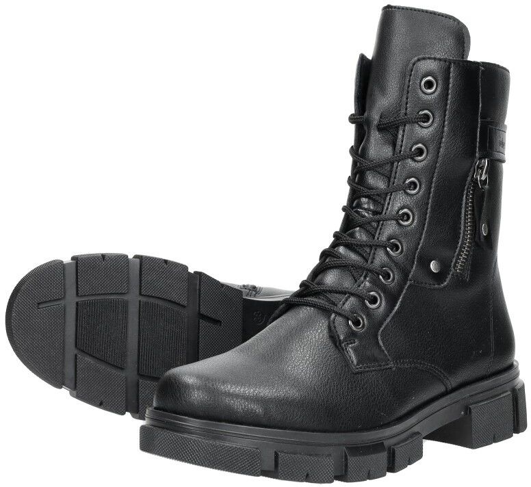 Rieker Veterschoenen hoog zwart