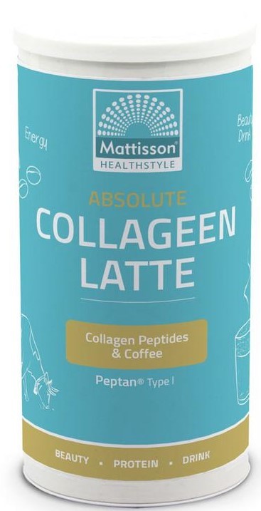 Mattisson Absolute collageen & latte instant coffee drink 180g