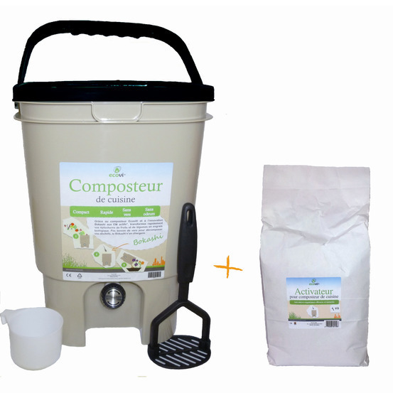 Composteur de cuisine Ecovi® avec activateur