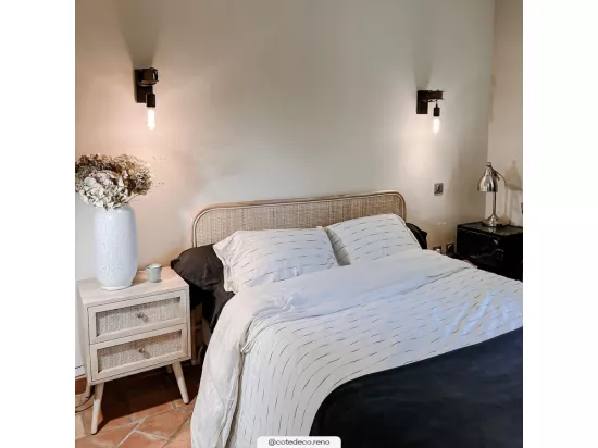 Tête de lit 140 cm en rotin naturel - Grace