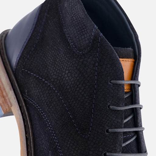Vertice Veterboots blauw Suede