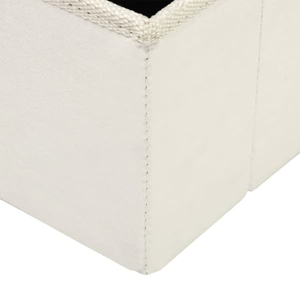 Pet Stairs Sammenleggbare Kattetrapper/Hundetrapper Med 3 Trinn Og Oppbevaringsplass, For Katter Og Hunder, Mdf, Hvit, 40X54X48Cm