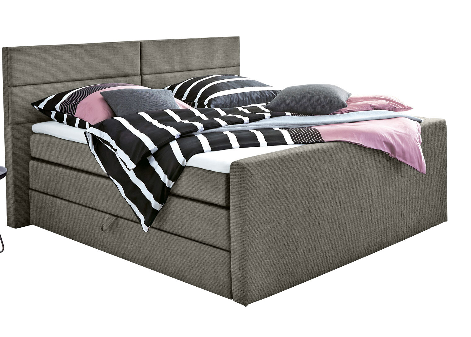 Ole Gunderson Boxspringbett FENTISSIMO SPACE 180 x 200 cm braungrau