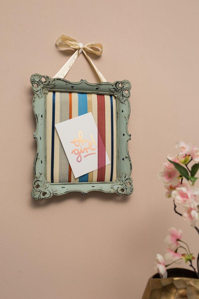 Memoboard MILINA - hellblau - Barock - 28x32 cm