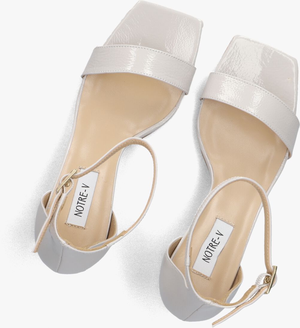 witte notre-v sandalen met hak 86605