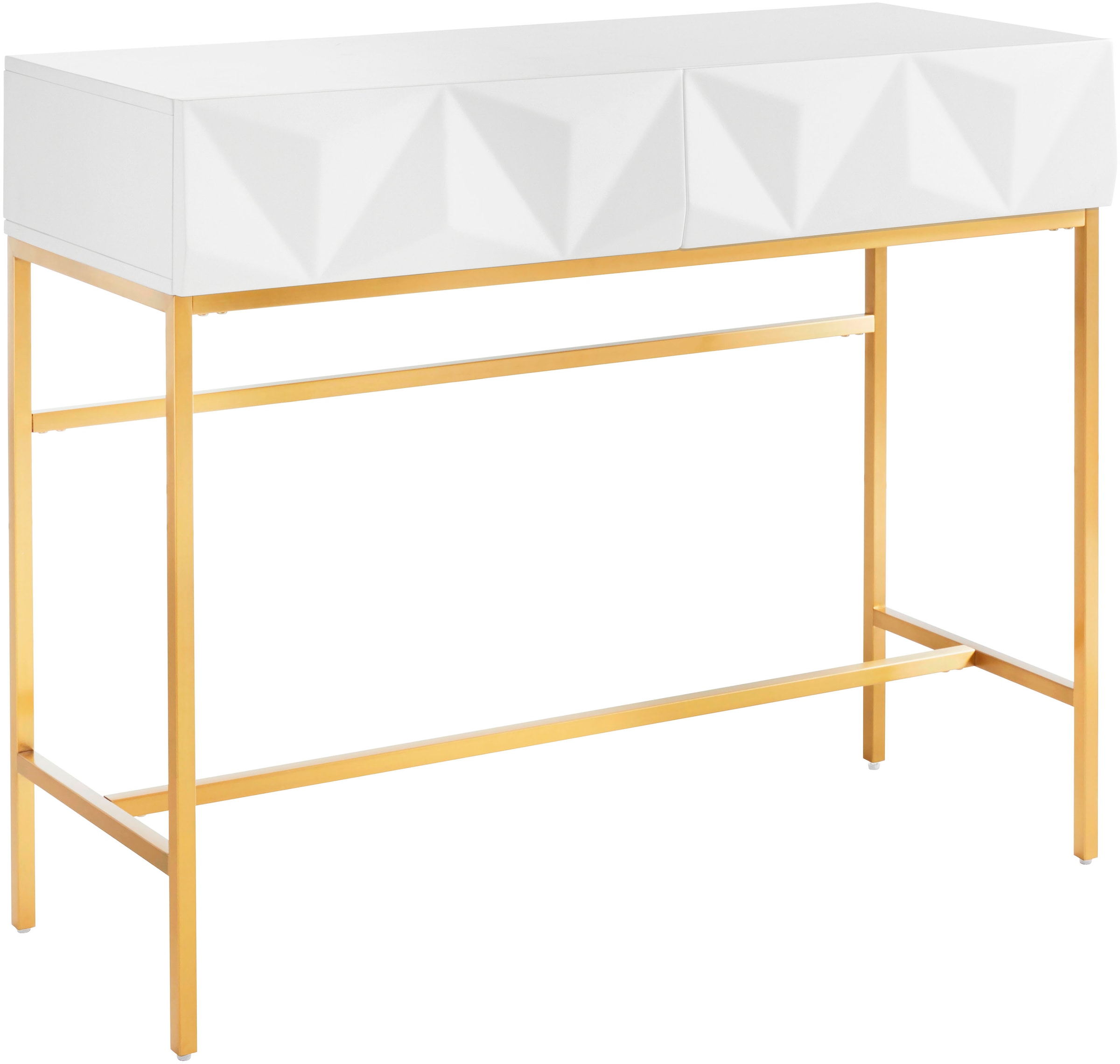 Leonique Sideboard »Minfi, TOPSELLER!, OTTOs Choice« in 3D-Optik, Konsolentisch mit goldfarbenem Metallgestell