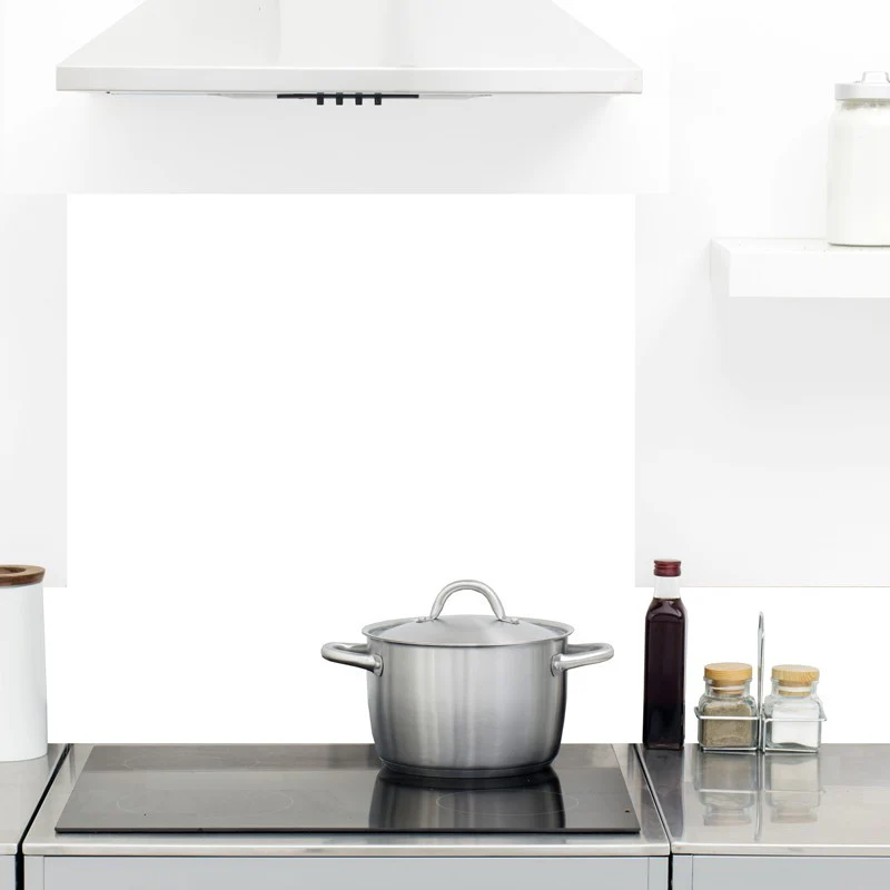 Crédence cuisine Fond de hotte ALU L 60xH 70cm - TOTAL WHITE 99deco