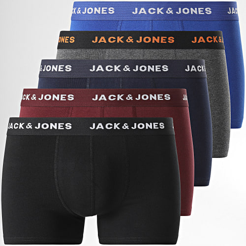 Lot De 5 Boxers Black Friday Noir Bleu Roi Bordeaux