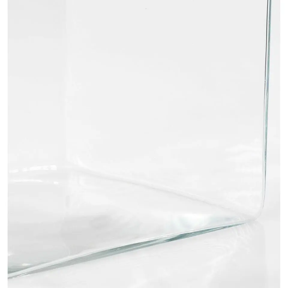 Mica Decorations Vaas - accubak - transparant - glas - 20 cm