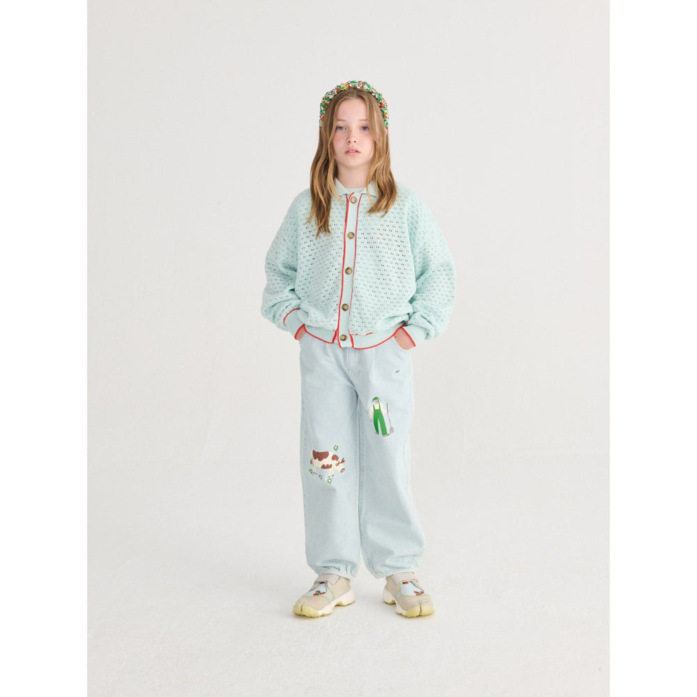 Køb Bobo Choses Light Blue Bc Openwork Cardigan