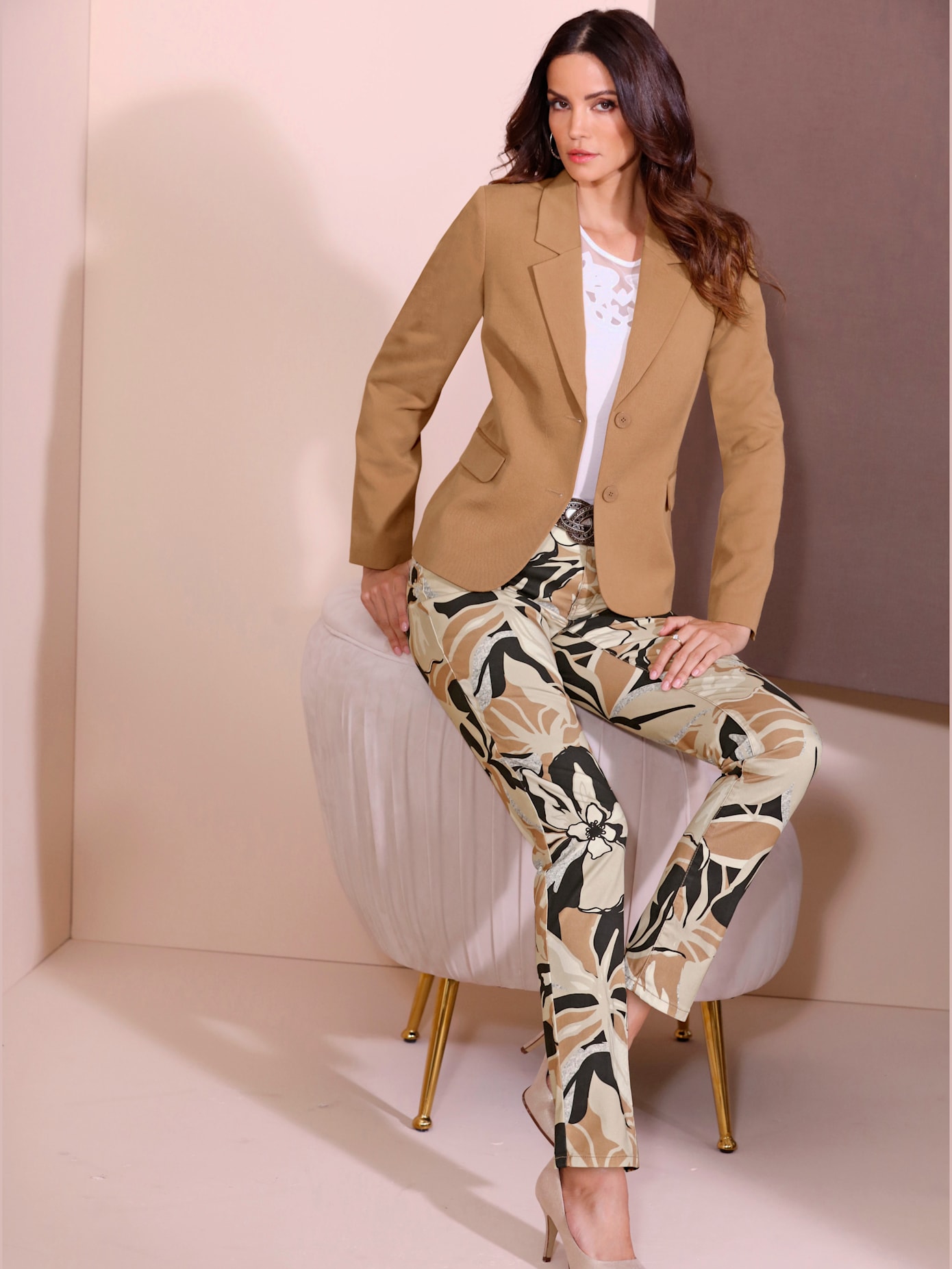 Blazer en lyocell et coton mélange coton et lyocell de qualité