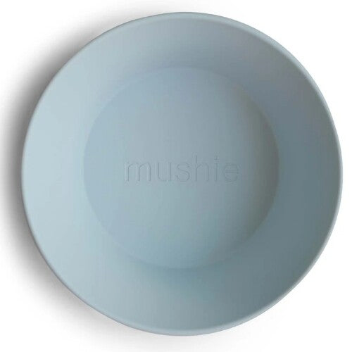 Mushie kinderkommen rond - powder blue - 2st