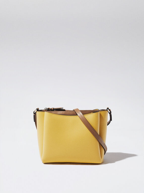 Bolsa de ombro com vários bolsos - Amarela
