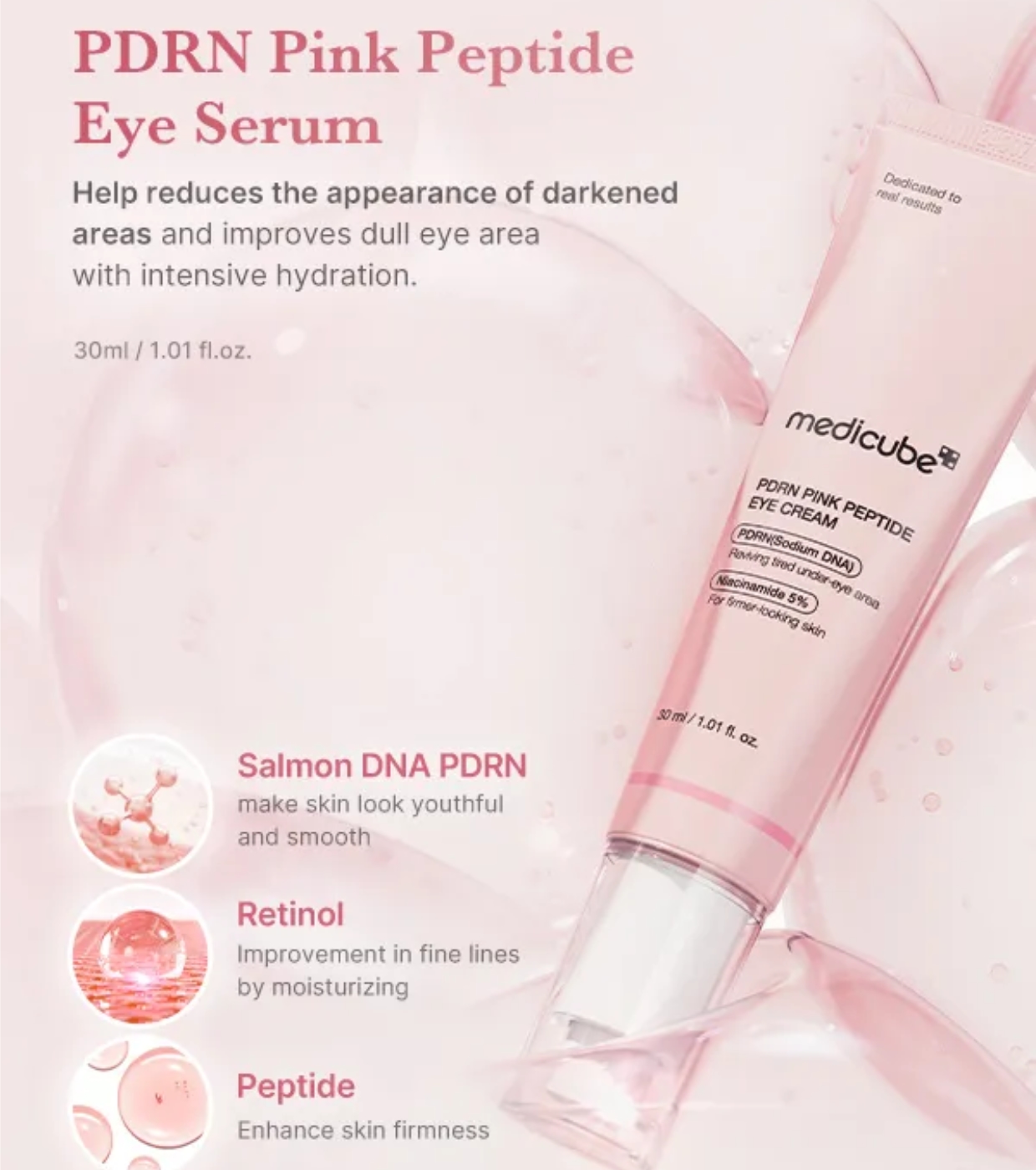 Medicube - *PDRN Pink* - Creme Contorno de Olhos