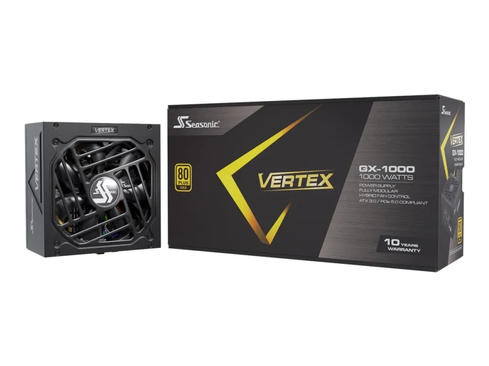 Seasonic VERTEX GX 1000 - Strømforsyning (intern) - ATX12V / EPS12V - 80 PLUS Gold - AC 100-240 V - 1000 Watt