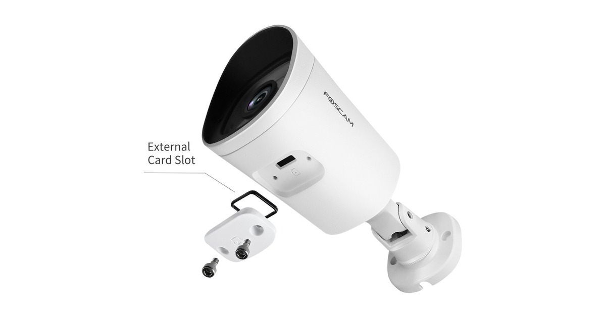 FoscamG4P Super HD wifi buitencamera  (Wit, 4 MP, 2K, WLAN)