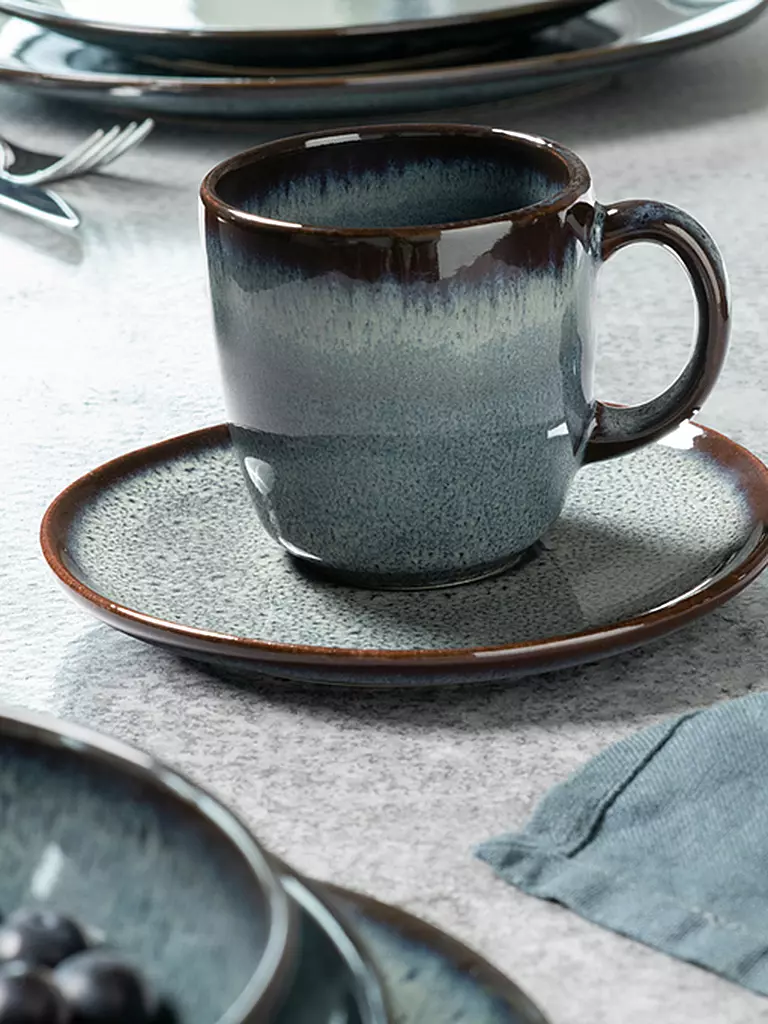 LIKE BY VILLEROY & BOCH Kaffeeuntertasse 15,5cm lave gris grau