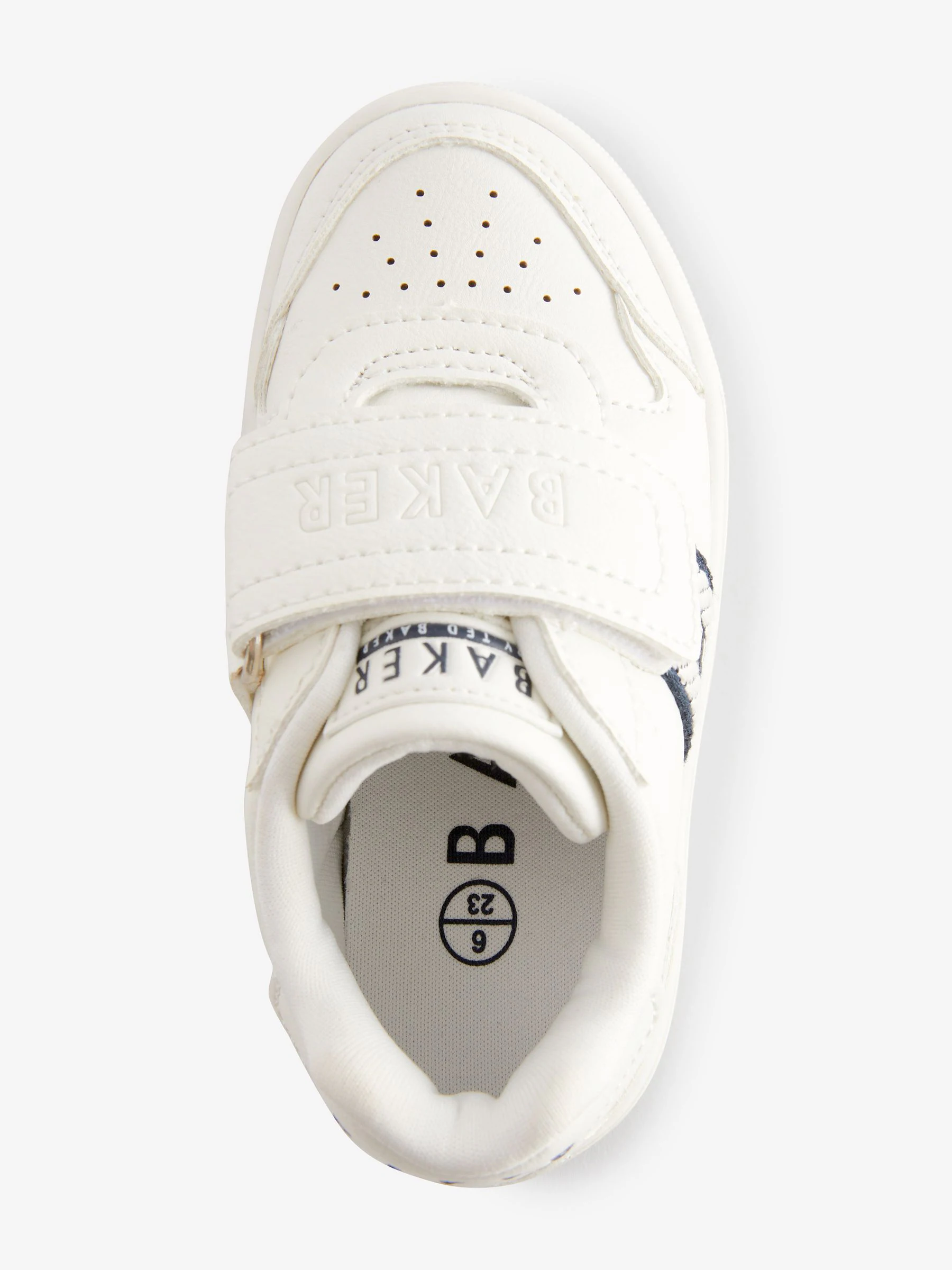 Wit/blauw - Baker by Ted Baker sneakers met logobies voor jongens