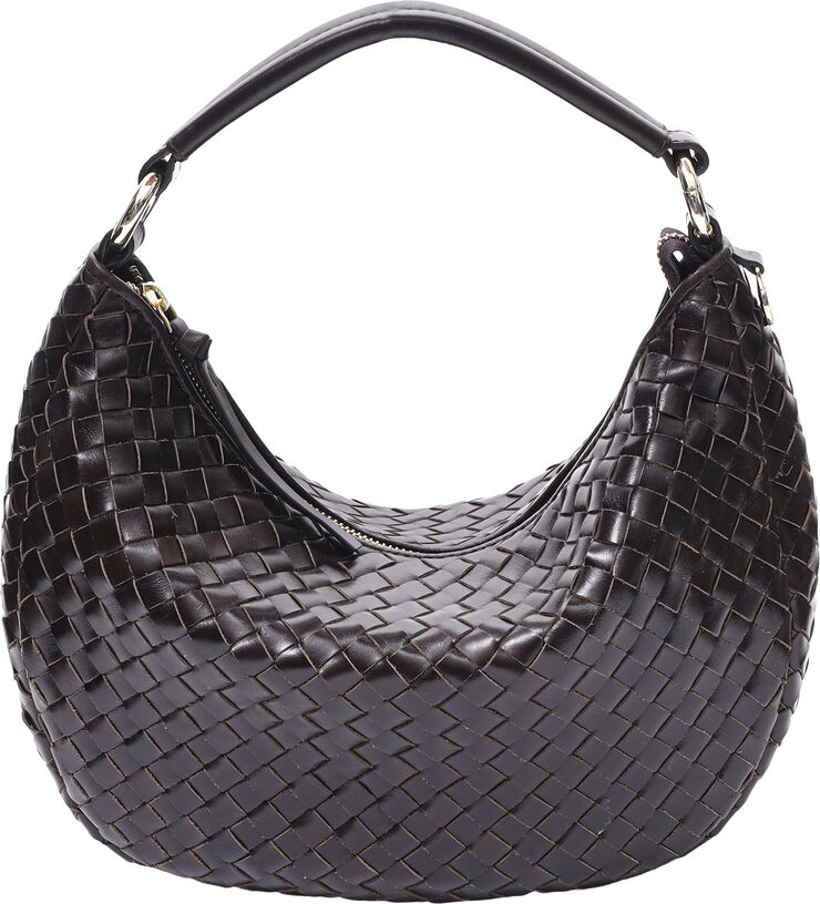 ADAX Salerno shoulder bag Marlin Mørkebrun