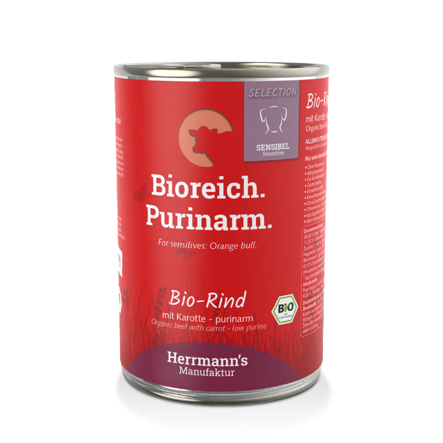 Sensibel Selection Carne Orgânica com Cenouras - Baixo Teor de Purinas 12 x 400g