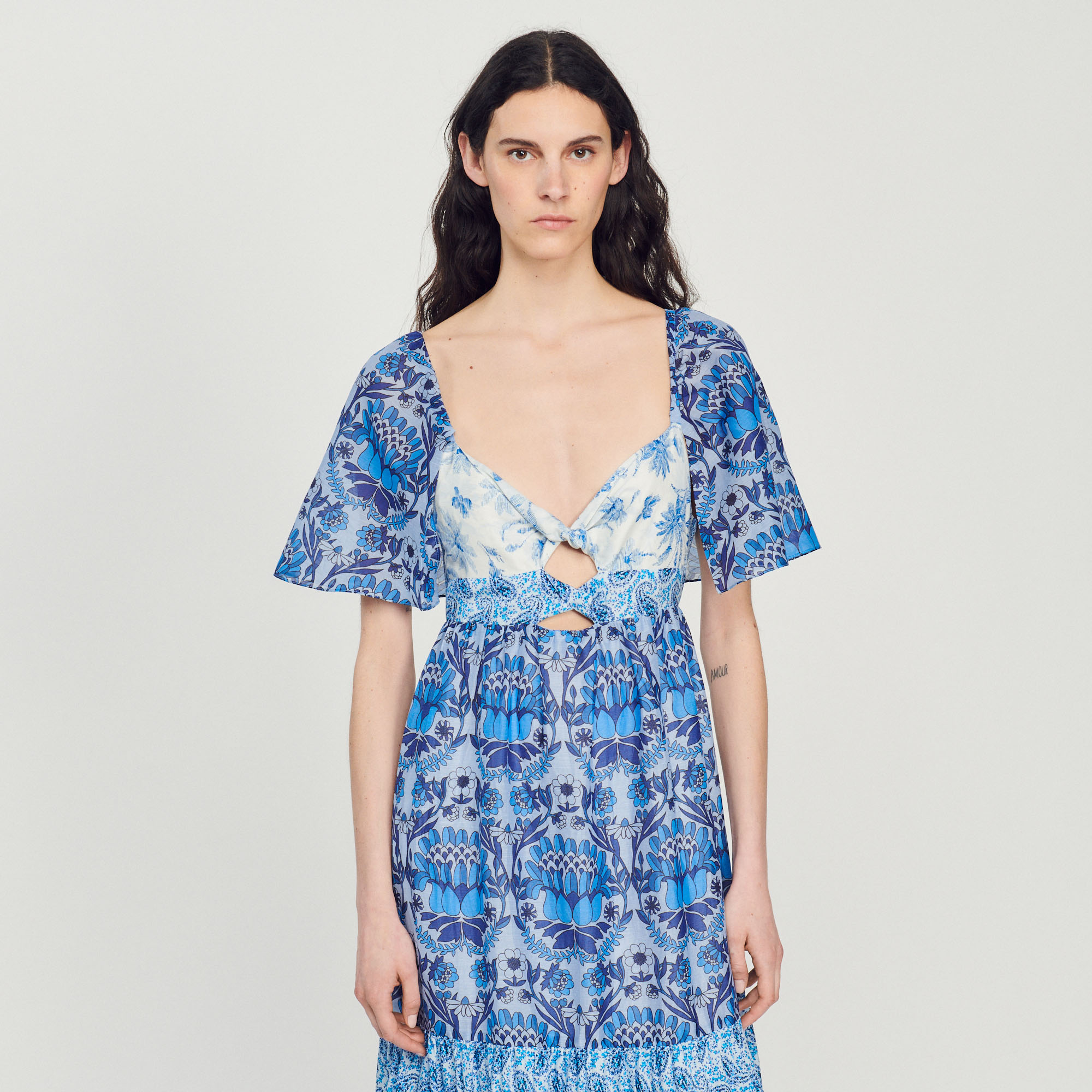 Robe longue imprime foulard